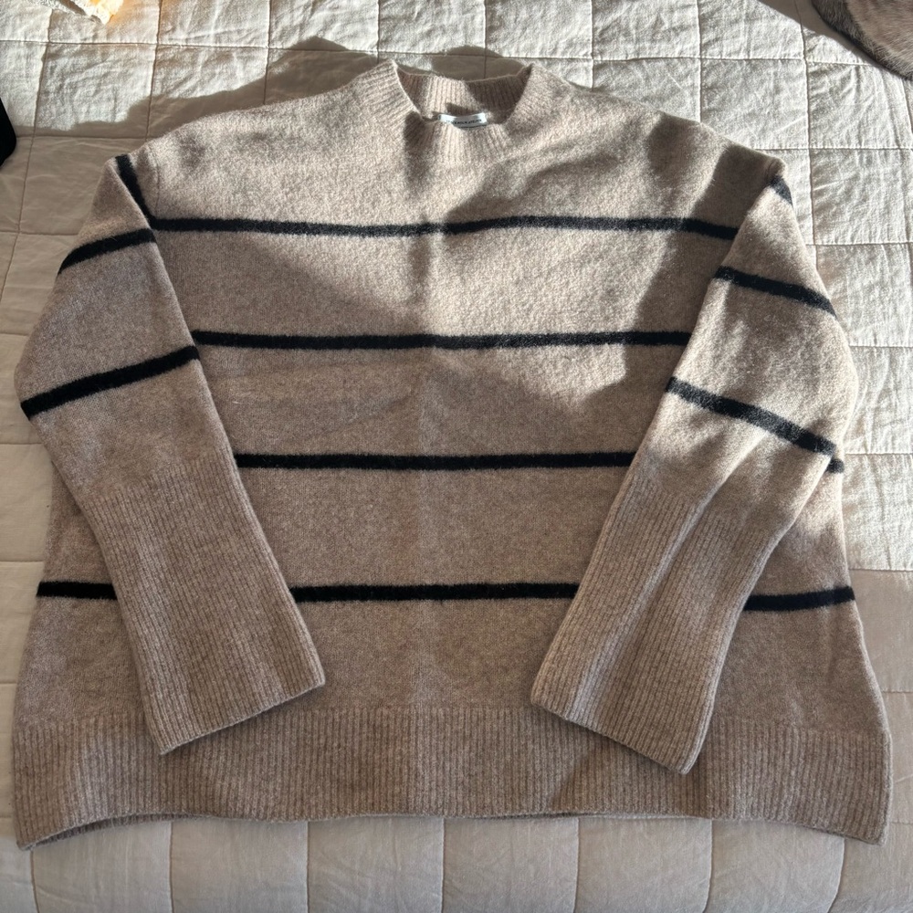& Other Stories Beige and Black Knit Sweater